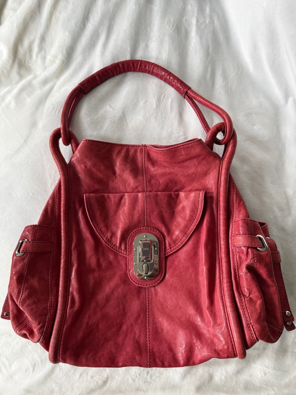 rafē Pink Leather Hobo Shoulder Bag